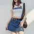 Premium Women's A-Line Denim Skirt Shorts – Vintage Wide-Leg Summer Design, Detachable Detail